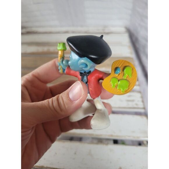 Peyo Smurf painter 2011 figurine toy vintage - Picture 2 of 9
